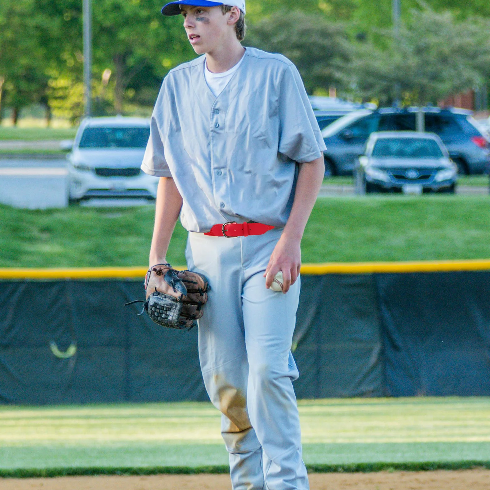 

Elastic Baseball Belt for Youth Sports Protective Gear Adjustable Waist Belts Softball Fashion Decorative Red Color