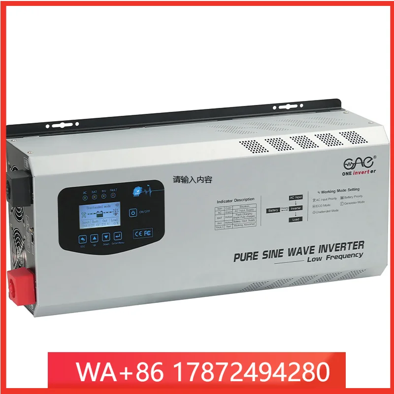 Hot Sale 3000 W & 5000 W Inerter r DC 12 to AC 24 Pure Sine Wae Single Phase AC Output for Home Applians