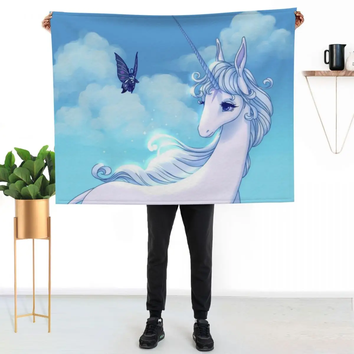 

Have you seen others like me The last unicorn Throw Blanket Thin Soft Blanket for Summer Night Sleeping