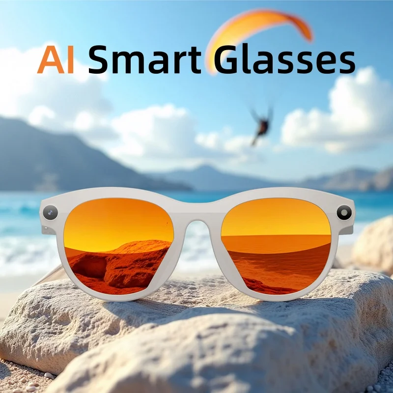 Occhiali per fotocamera intelligente 6K HD AI Chiamate Bluetooth multifunzionali Assistente vocale Lettore musicale Occhiali per fotocamera di traduzione