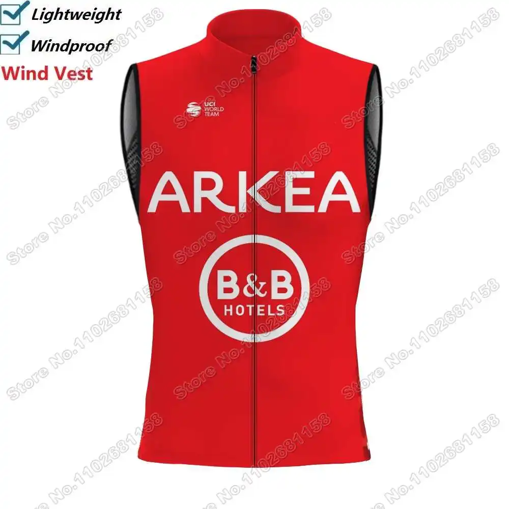 2025 ARKEA B&B HOTELS Cycling Vest Windproof Men Wind Vest Road Cycling Jersey Sleeveless Bike Windbreaker Bicycle Clothing