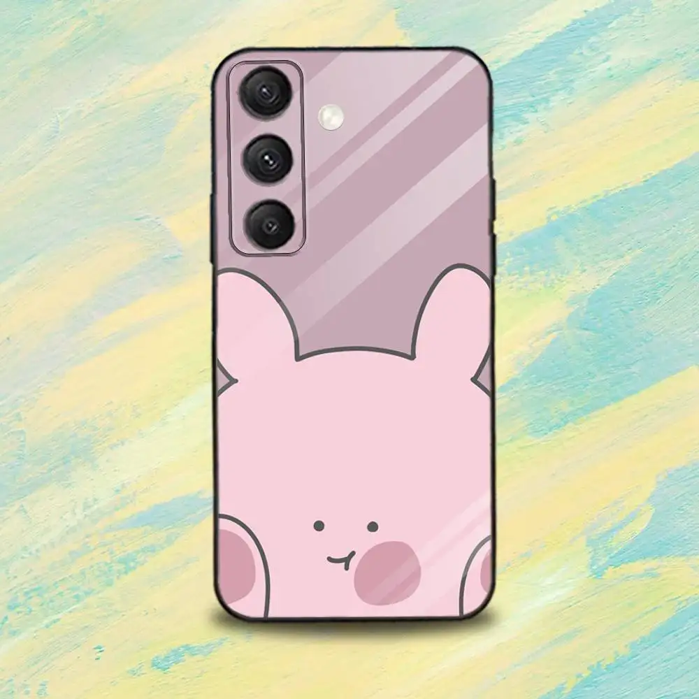 A-samimichan c-bonita capa de telefone para samsung s25, s24, s10, s22, s21, s20, s23, ultra, plus, lite, fe, capa preta de silicone macio