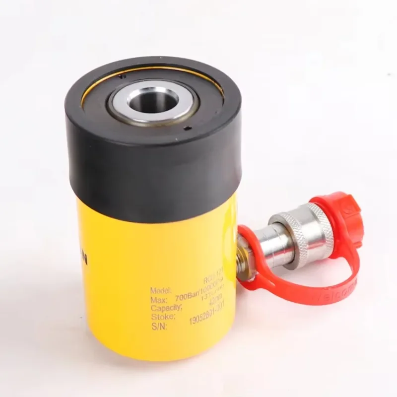 RCH-120 الربيع العودة الفولاذ المقاوم للصدأ أسطوانة هيدروليكية 700bar مركز ثقب الرافعات مع المكبس جوفاء مضخات هيدروليكية متوافقة