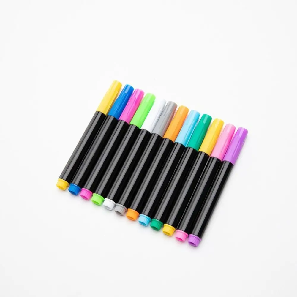 Nuova penna per lavagna luminosa a LED cancellabile 12 colori Evidenzia tavolo da disegno Evidenziatore Tavolo luminoso per penna colorata liquida bianca