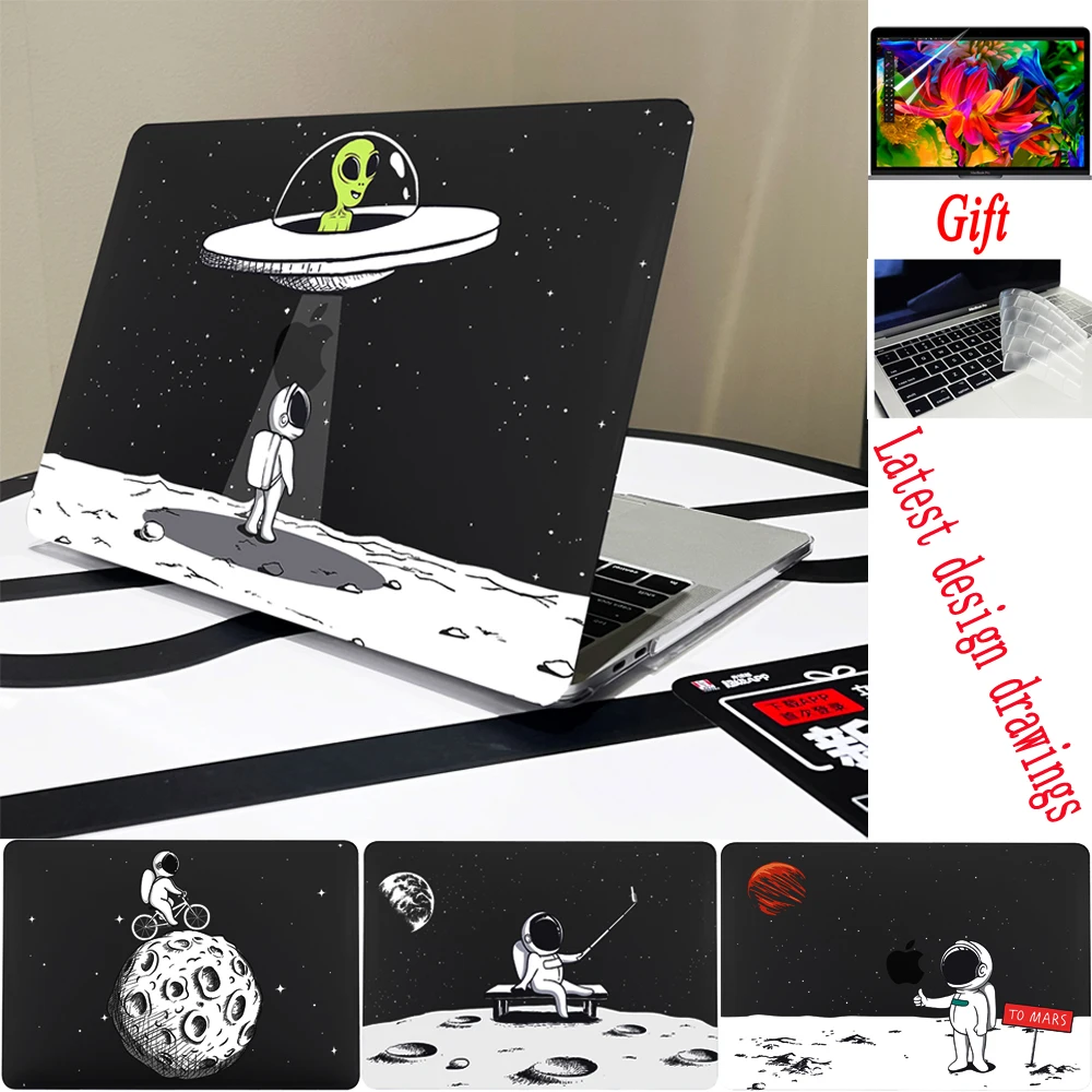 

Lunar astronaut Laptop Case For Macbook Air 13 15.3 2023 M1 M2 Pro 13 14 16 inchA2681A2179A2337A2338A2289 Touch bar/ID cover