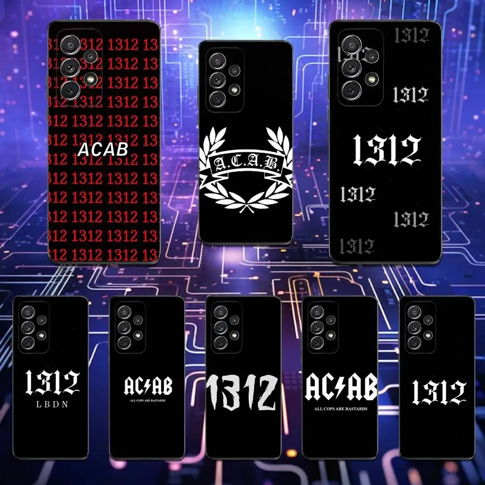 

ACAB Icon 1312 Phone Case For Samsung S25,S24,S23,S22,S21,S20,S10,Ultra,Plus,Lite,FE,Soft Silicone Black Cover