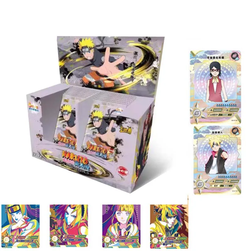 KAYOU Naruto Cards Uzumaki Uchiha Sasuke Tcg Carte Coleccionado De Cartas 100-180 Pcs Card Per Box Game Cards For Children Gift