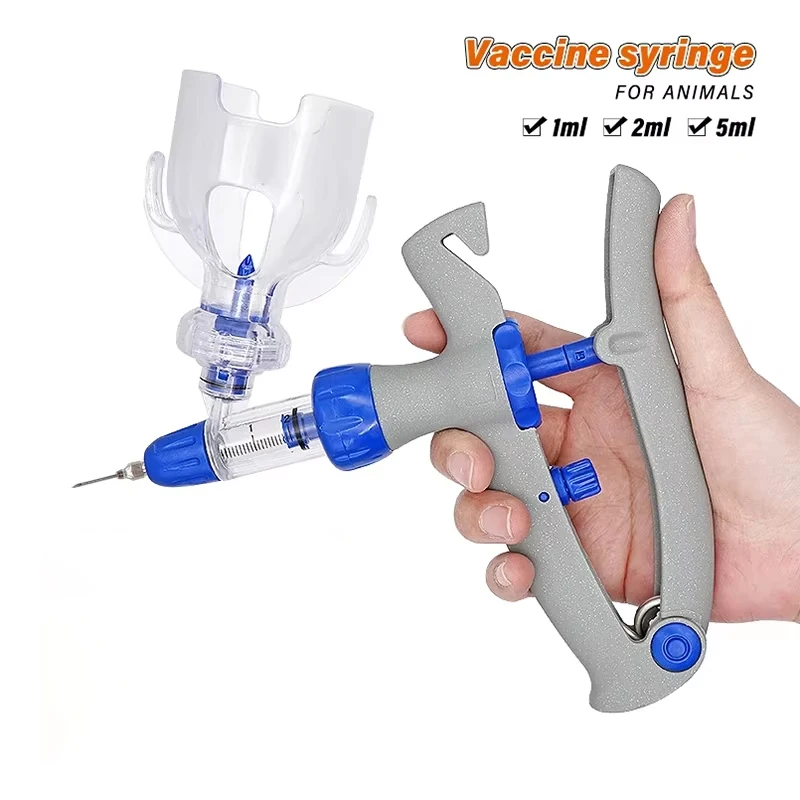 

1 мл 2 мл 5 мл 10 мл автоматический ветеринарный инжектор непрерывный шприц регулируемый прочный инжектор для вакцины инструмент для птицы