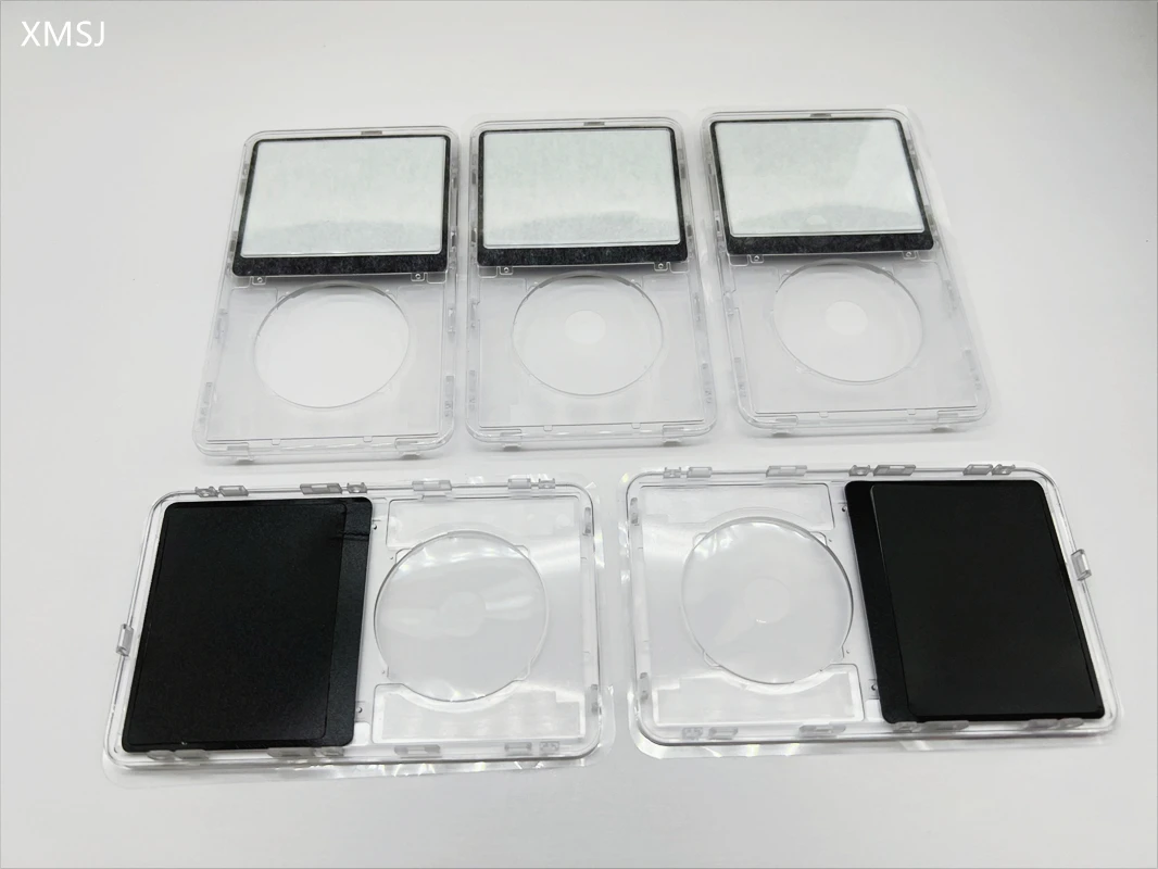 5pcs clear transparent plastic front faceplate housing case cover for iPod 5th video 30gb 60gb 80gb