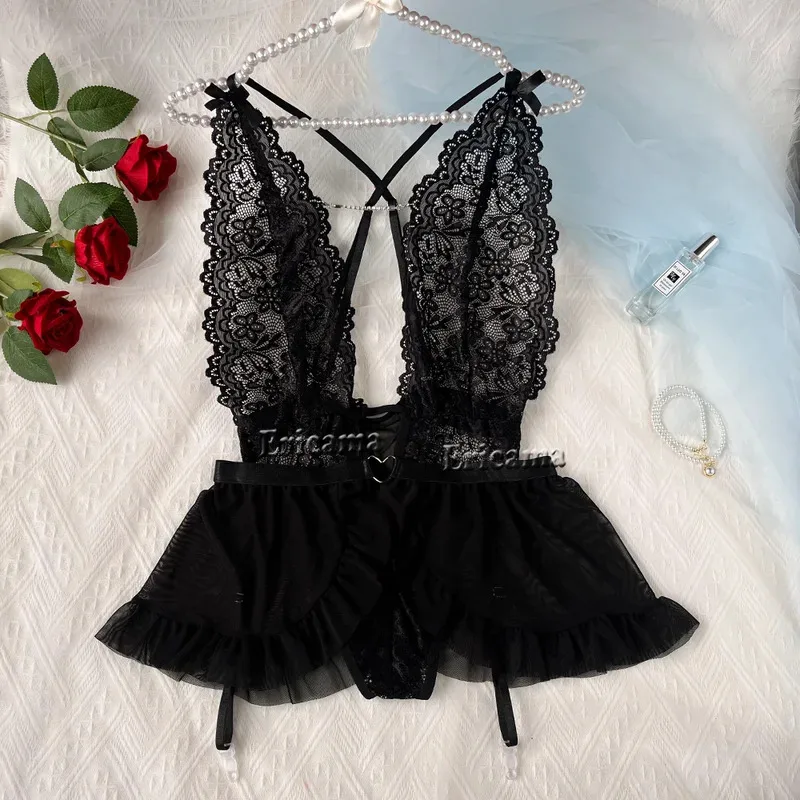 

Sexy Lingerie Woman Lace Transparent Underwear Brief Sets Delicate Bra Panties Erotic Sets Lingerie Set Erotic Underwear