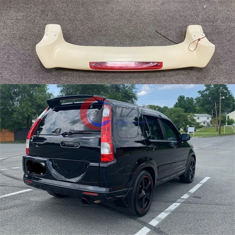 for Honda CRV 2001-2007 ABS Material Car Rear Wing Primer Color with Lig Rear Spoiler Press The Tail