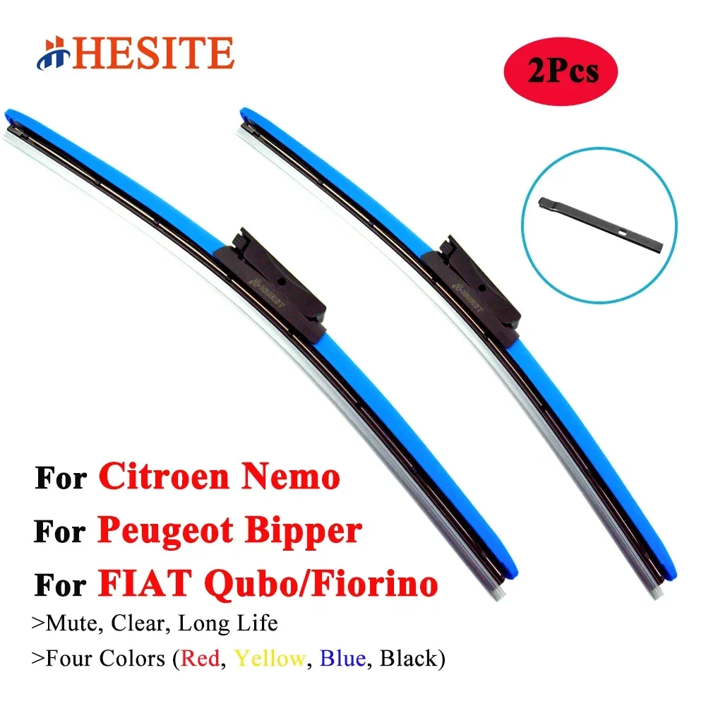 

HESITE Colorful Car Wiper Blade For FIAT Qubo Fiorino Citroen Nemo Peugeot Bipper Estate 2007 2009 2010 2011 2015 2016 2019 2022