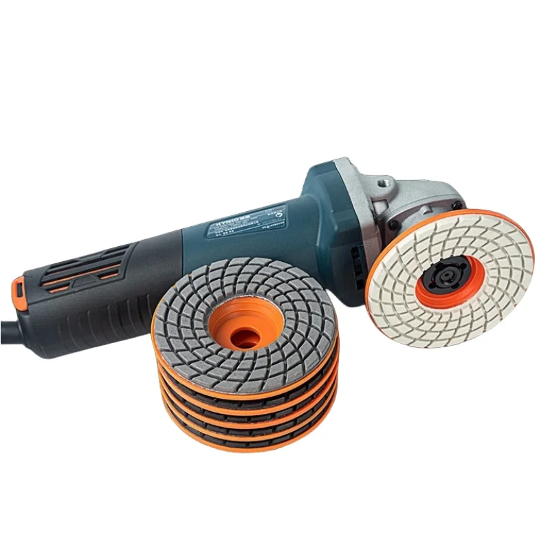 7 Stück 4" 100mm Schleifscheiben mit Schnallenverschluss für Nass- und Trockenpolitur, Flexible Scheiben für Stein, Quarz, Marmor, Granit, Beton-Schleifen – Detail 6
