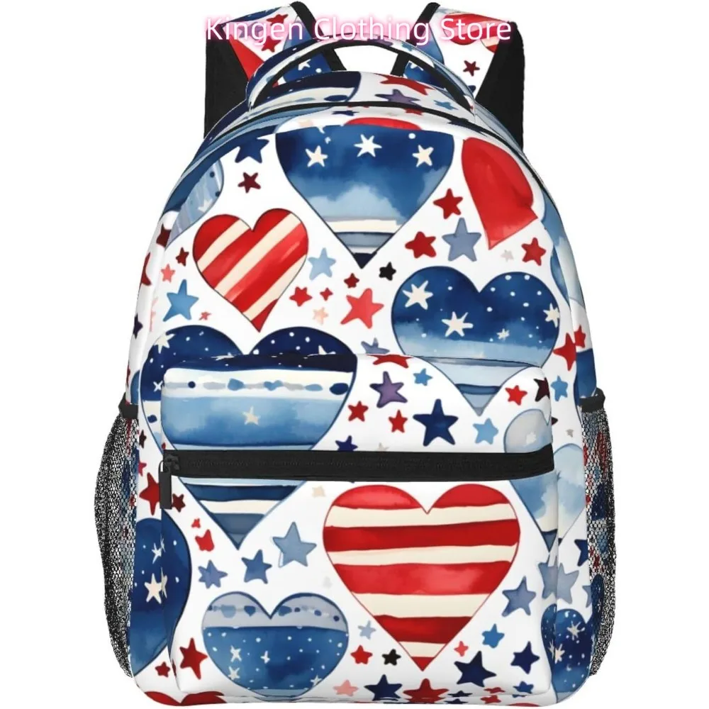 

Сумка для ноутбука «Снова в школу», легкий рюкзак для ноутбука American Love Heart, легкий многоцелевой дорожный повседневный рюкзак унисекс