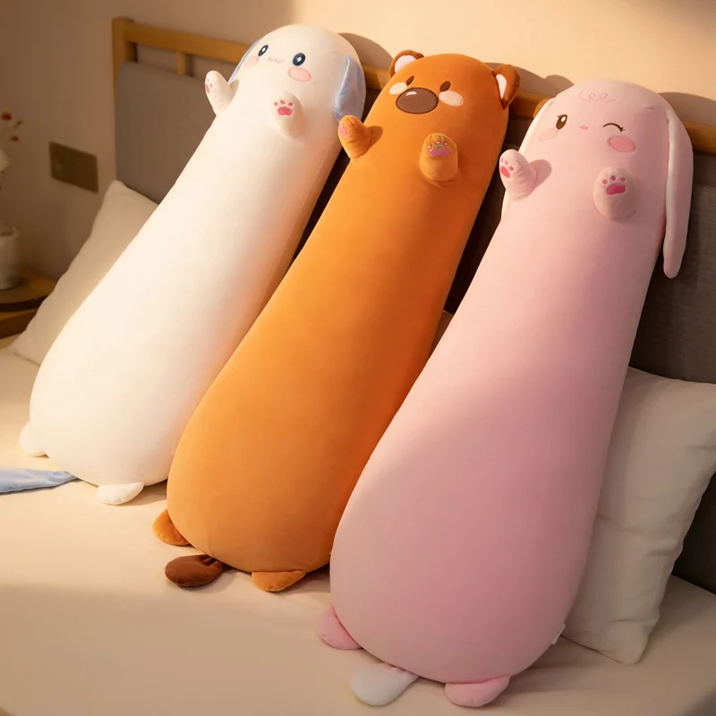 

125cm Lovely Cartoon Animal Side Sleep Body Pillow Soft Cozy Throw Pillows Schoolmate Gift Long Pillows Cute Birthday Gifts