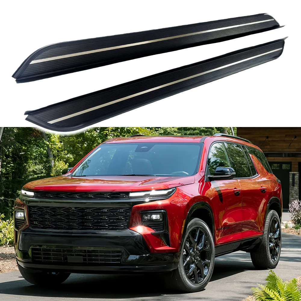 2PCS Fixed Door Nerf Bars Running Board Side Steps Pedal Steps Accessories Fit for Traverse 2024 2025 Aluminum Entry Steps