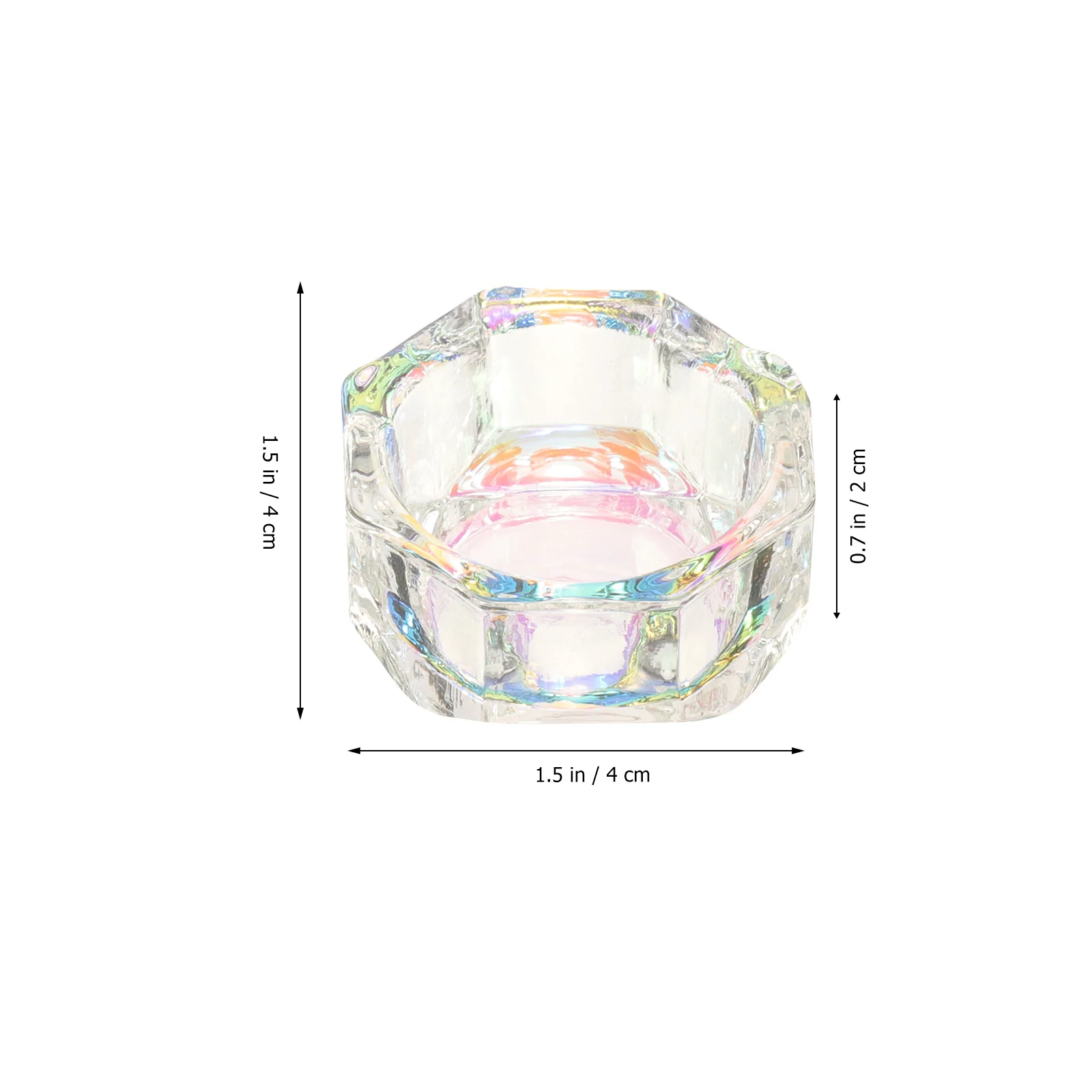 2 szt. Kolorowe szklane miseczki kryształowe do mieszania akrylowego płynu i pudru do manicure, narzędzie do zdobienia paznokci, miseczka Dappen z pokrywką, pojemnik do przechowywania