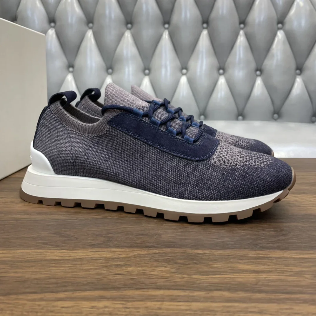 2025DIKU JING Men's The Precious Yarn Of Knitted Clothing Inspired The Design Of New Sports Shoes, And The All Cotton Knitted Up