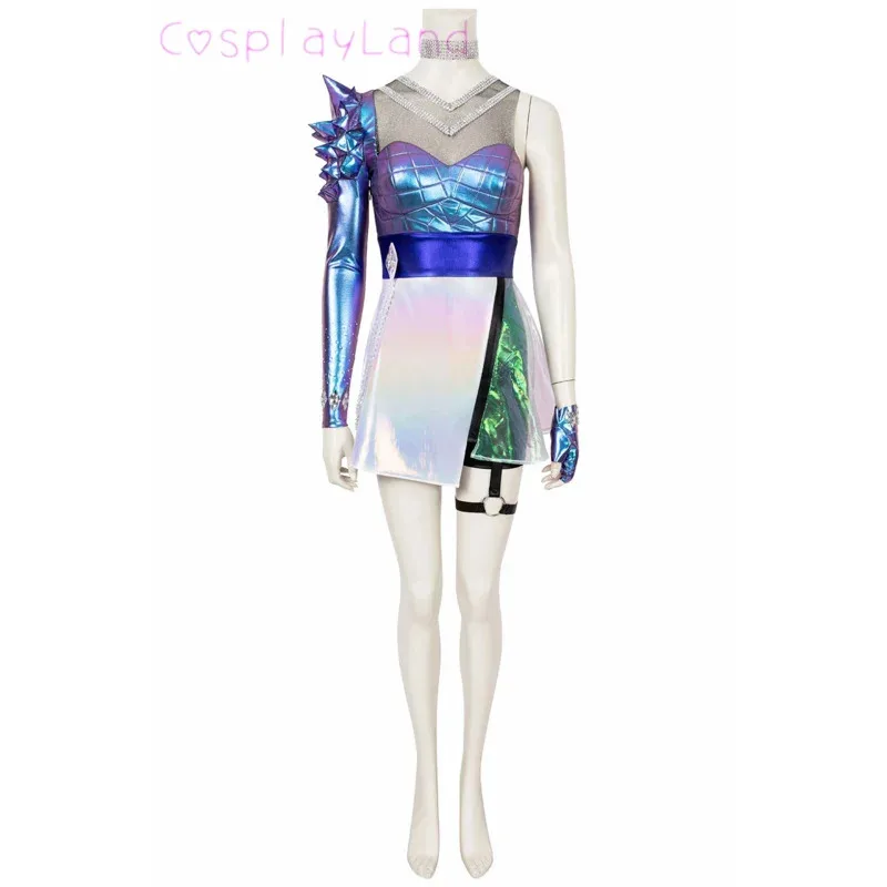 NewGame lol kDa 2020 S10 الحرف أهري زي كرنفال الهالوين تأثيري K/الجلد جميع خارج فستان الكبار مثير clothing2025c؛ 5، v'8.d؛ #2