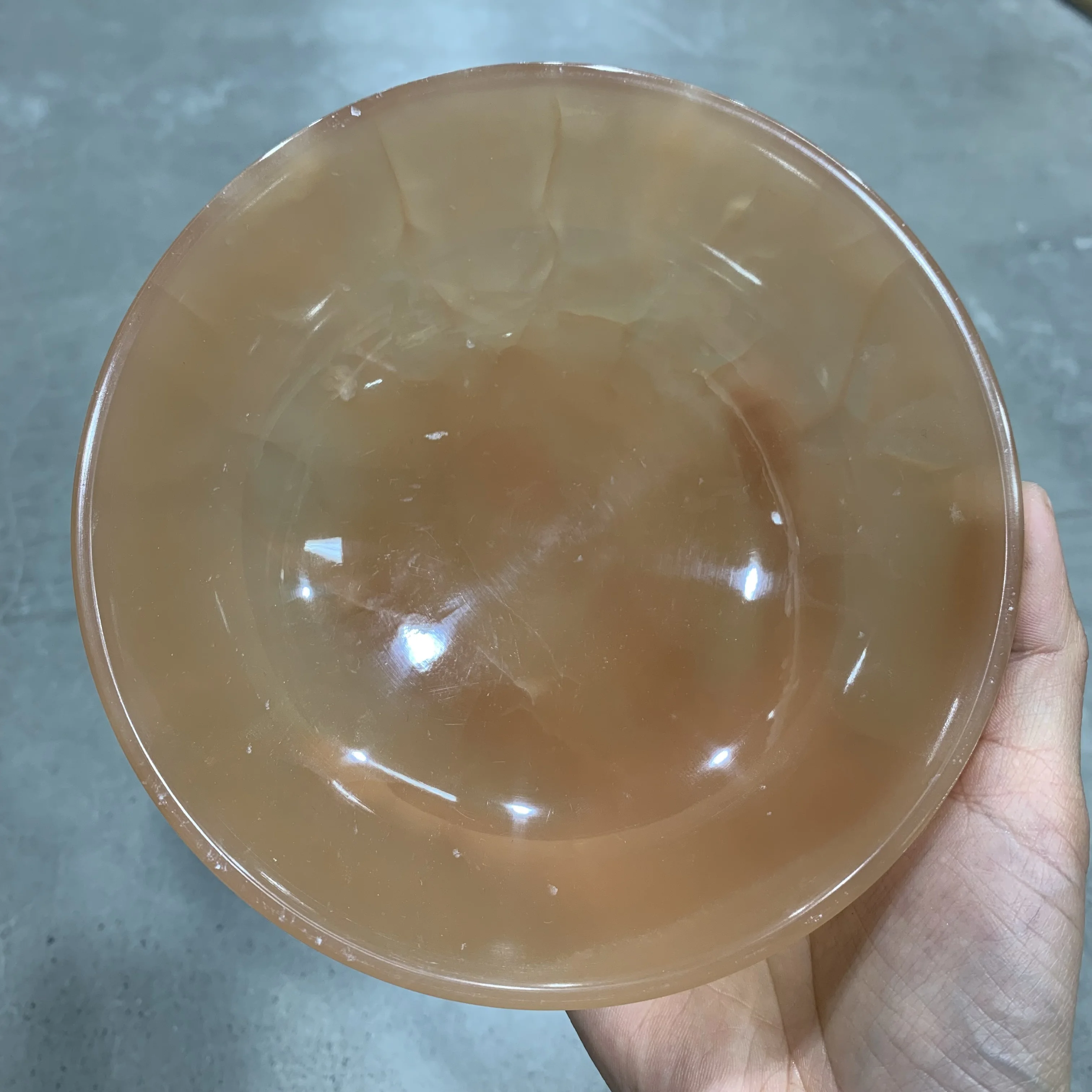 7.5~15cm Natural Calcite Decorative Bowl Rock Bowl Crystals Craft for kitchen accessories