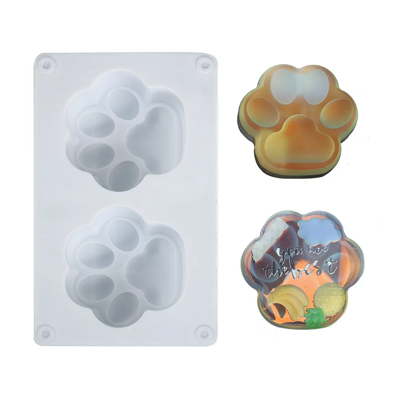 DIY Baking Mold Cat Claw Silicone Mold Jewelry Pendant Soap Candle Ornament Making Mold Frosted Jewelry