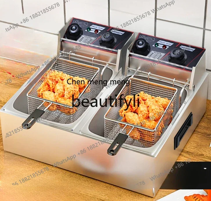 

Frying equipment Double cylinder stall machine Timed constant temperature electric frying boiler