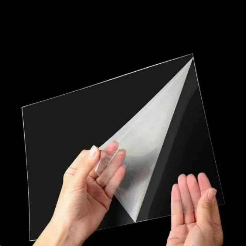 Clear PET Sheet Board 0.2-2mm Thick, A4 Size 210x297mm, Insulating High Temp Rigid Plastic Panel for Electrical DIY