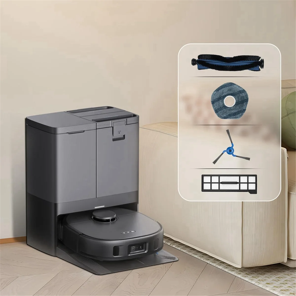 A62X, 22 шт., аксессуары для роботов-пылесосов Eufy X10 Pro Omni: щетки, фильтры, подушечки для швабры, мешки для пыли и инструменты