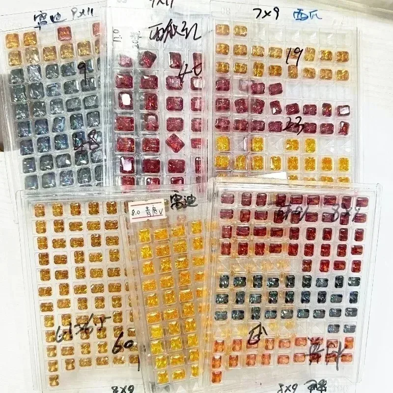 أعلى حجر مويسانيتي شكل مشع VVS1 أحجار كريمة مفكوكة عالية الجودة لصنع المجوهرات المخصصة مع شهادة #6