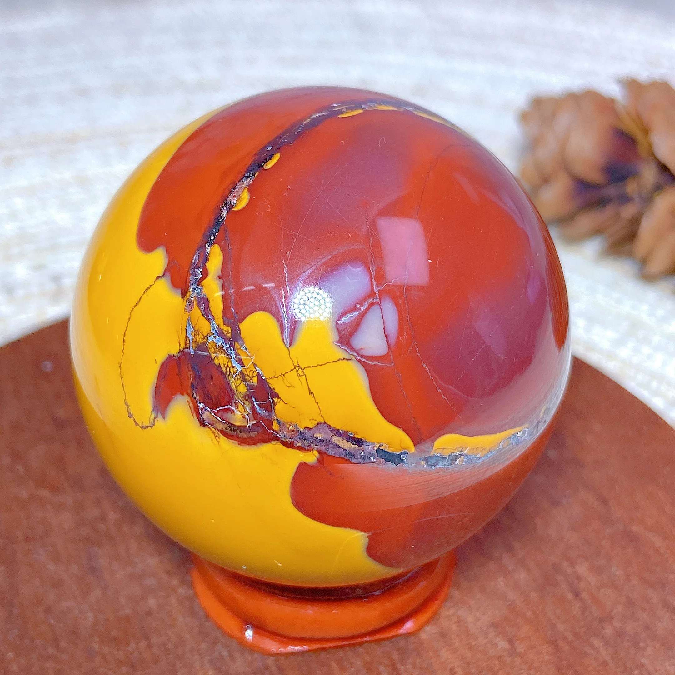 

High Quality Healing Mookaite Sphere Ball Natural Crystals Colorful Gemstone Energy Home Decorations Ornament Room Decor Gift