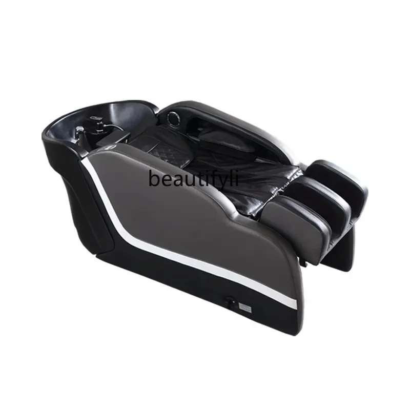 Intelligent automatic massage integrated shampoo bed barber shop electric water circulation fumigation head treatment5556
