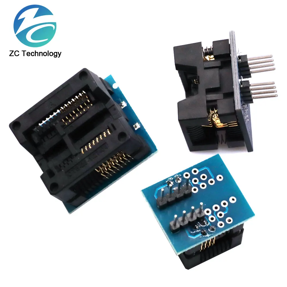 SOP16 to DIP8 Wide-body Seat Wide 150mil 200mil 208mil 300mil Programmer SOP8 Adapter Socket for EZP2010 EZP2013 CH341A IC test