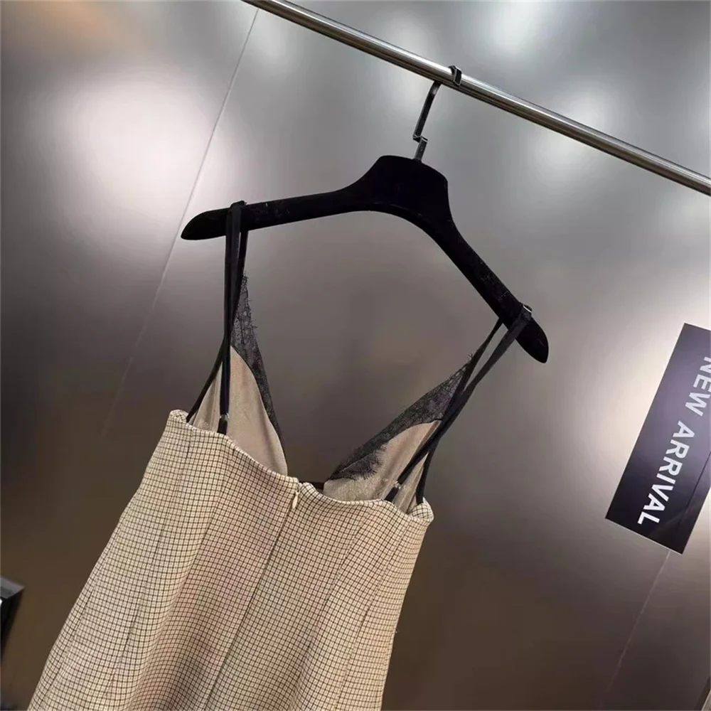 فستان نسائي صيفي بحمالات لعام 2025، لوحة شبكية، مشد، مثير، فستان نسائي، Y2K موضة جديدة، جودة عالية، حمالة صدر فستان الحفلات #4