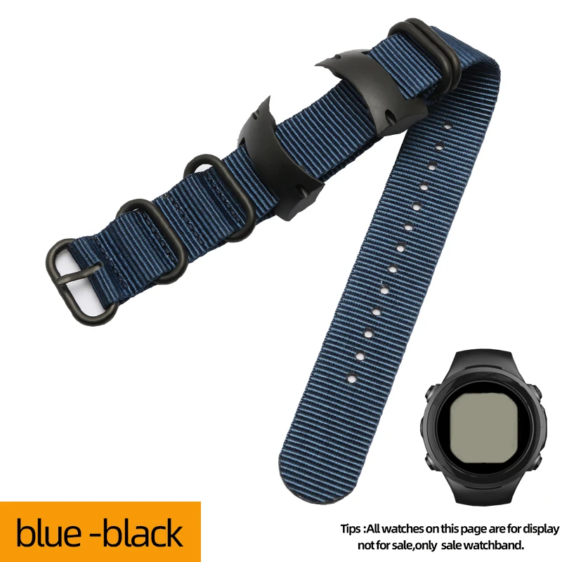 22mm High Quality Nylon Watch Strap For Suunto D4I D4I novo Strap Diving Black Blue Orange Watch Bracelet