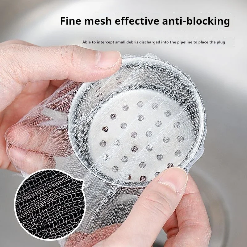 100pcs Disposable Sink Filter Mesh Bags Kitchen Sewer Drains Drainage Hole Anti-blocking Garbage Bag Pool Clean Strainers Net