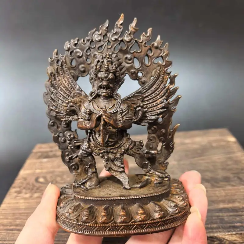 Nepalese craftsmanship antique bronze Tibetan Buddhism Puba Vajrayana Yamantaka Buddha statue home Buddhist hall decoration