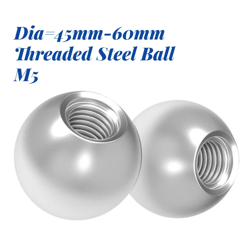 

1pc Solid Stainless Steel Bead Nut Cap Drilling Steel Ball 304 Threaded Ball Head Tapping Sleeve Wire Ball Handle Bolt M5