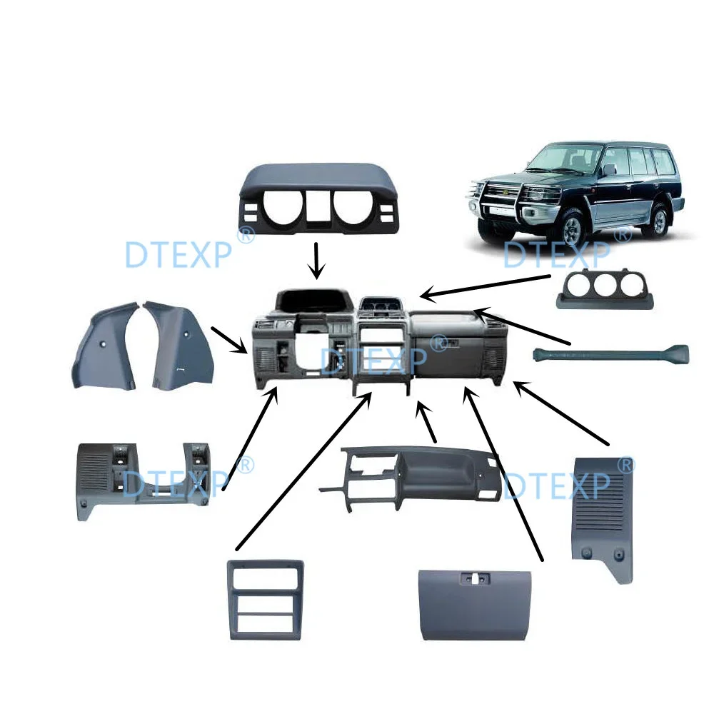 1 Piece LHD Instrument Platform for Pajero V30 MR250269 Instrument Lower Cover for Montero V20 Leeft Trumpet Frame for Shogun