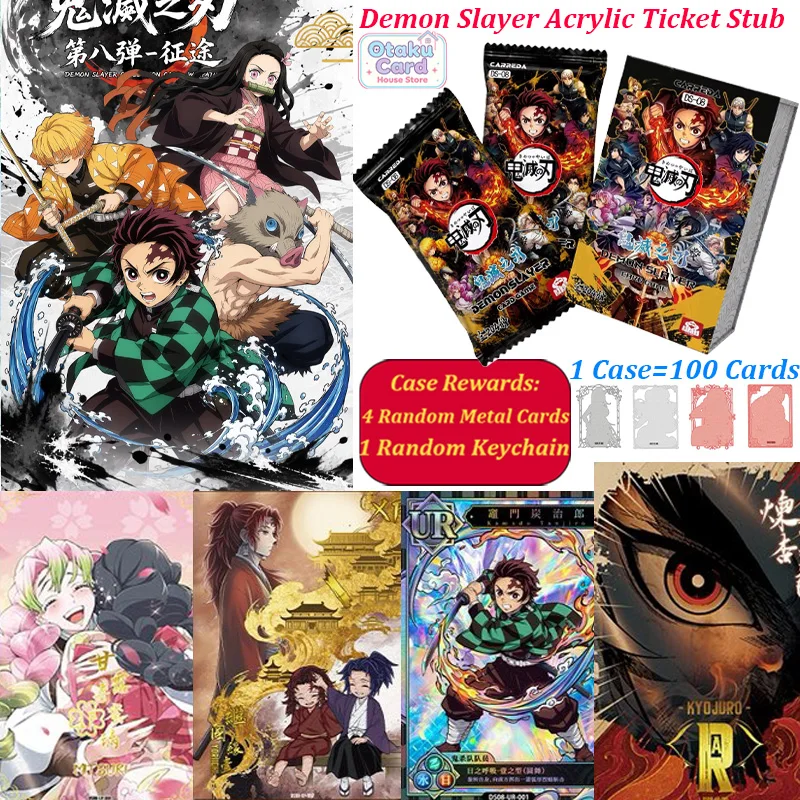 AIKAHO Demon Slayer Kimetsu No Yaiba Wave 8 Collection Cards Anime TCG Booster Box Rare Trading Cards for Fans Collectible Gift