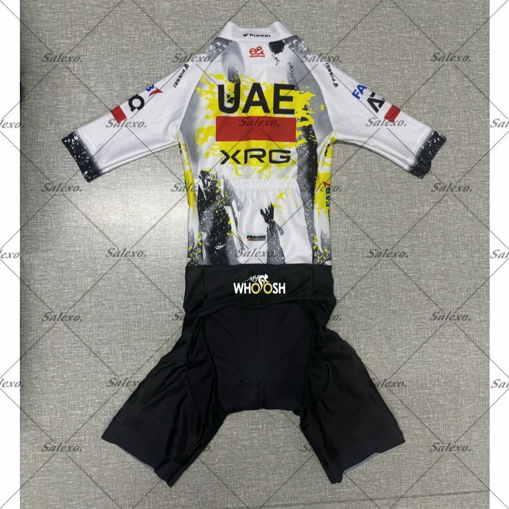 2026 UAE XRG Tour De France Jersey EMIRATES LASER CUT Skinsuit Cycling Short Sleeved Bodysuit SHORT Bike Maillot Ropa Ciclismo #3
