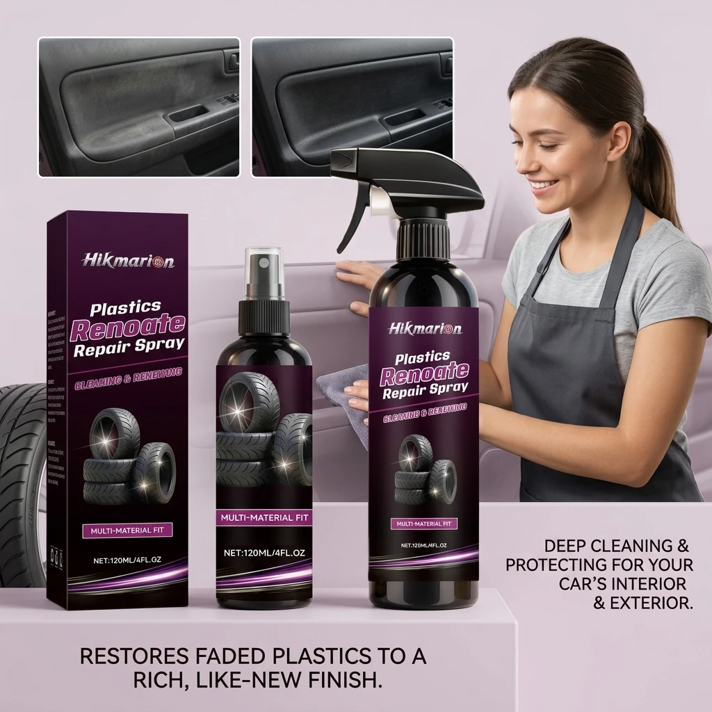 Car Interior Polishing Spray Refurbish Faded Plastic Parts Boost Gloss Maintains Surface Smoothness Multi Purpose Cleaning Agent view 6