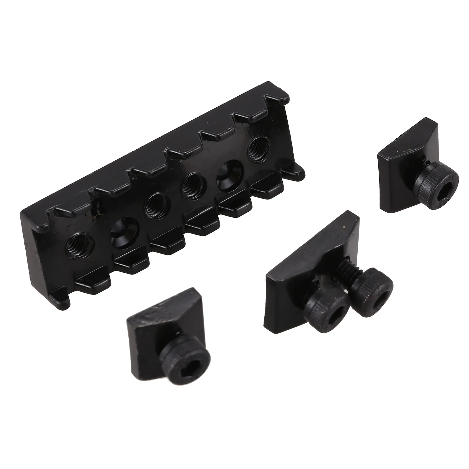 A99I-7 String Locking Nut Electric Guitar Nut Tremolo Bridge 48Mm (Black)