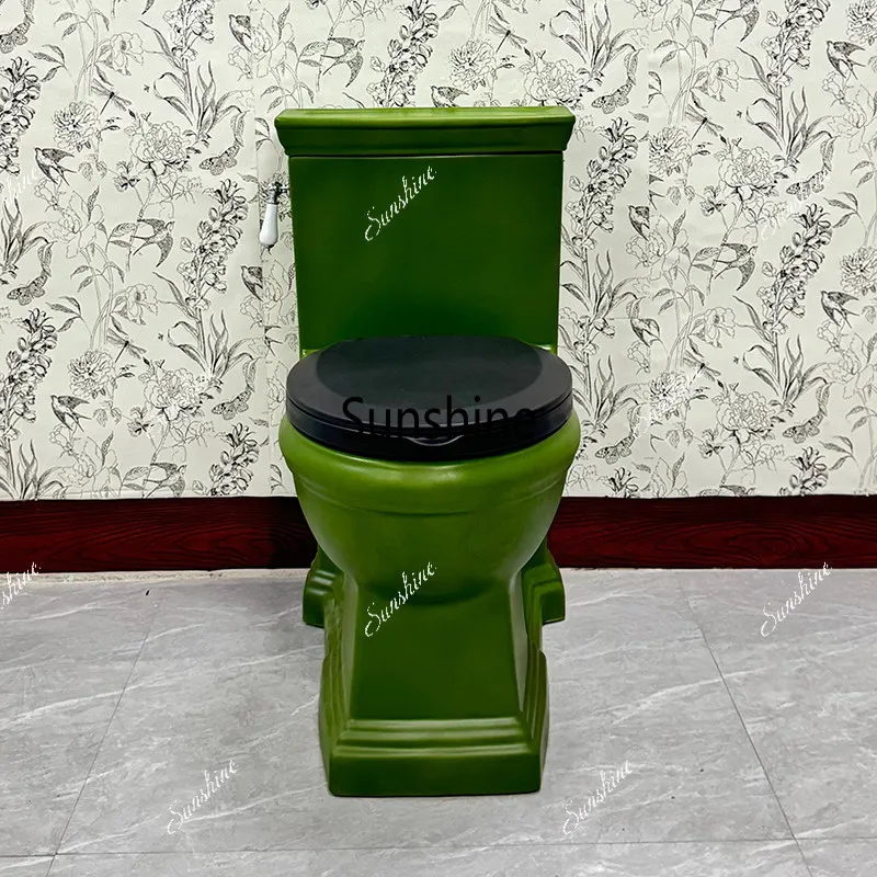 French grass green retro toilet home creative hotel, toilet toilet