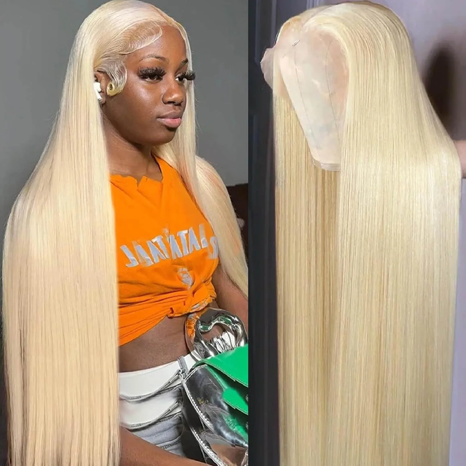 

Bone Straight 46 дюймов 613 Медовый блондин 13x4 HD Парик из натуральных волос на кружеве 13x6 Парики из натуральных волос на кружеве с полной передней частью 220 Плотность для чернокожих женщин