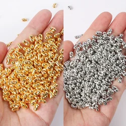 10g 3 Sizes Acrylic Charm Peanut Seed Beads Gold Silver Color Loose Spacer Beaded Jewelry Making Necklace Bracelet Accessories
