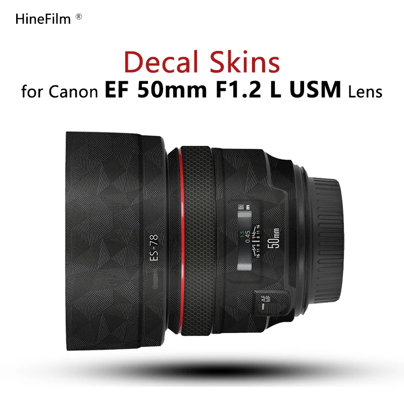 

Hinefilm Skin for Canon EF50 f1.2L Lens Sticker 50 1.2 Lens Wrap Cover For Canon EF 50mm F1.2L USM Lens Decal 50f1.2 Protector