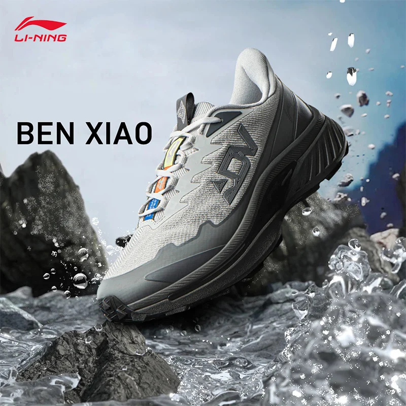 

LI-NING BEN XIAO Men Trail Running Shoes LN DWR water-repellent Breathable Support Stable Off road Sports Shoes ARNV015