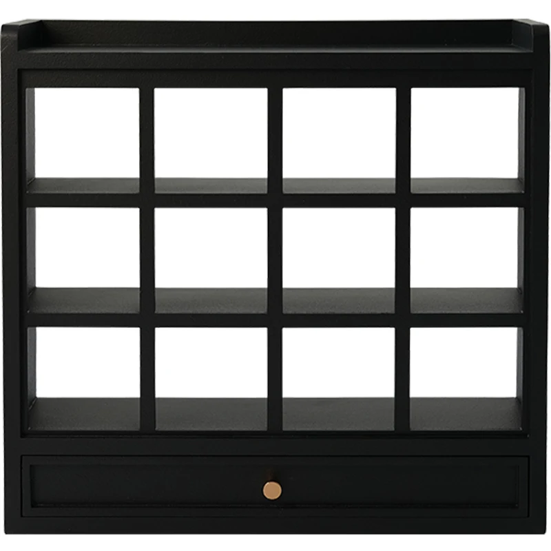 

Black cup holder, cup display stand, living room desktop, Duobao storage rack, lattice rack.
