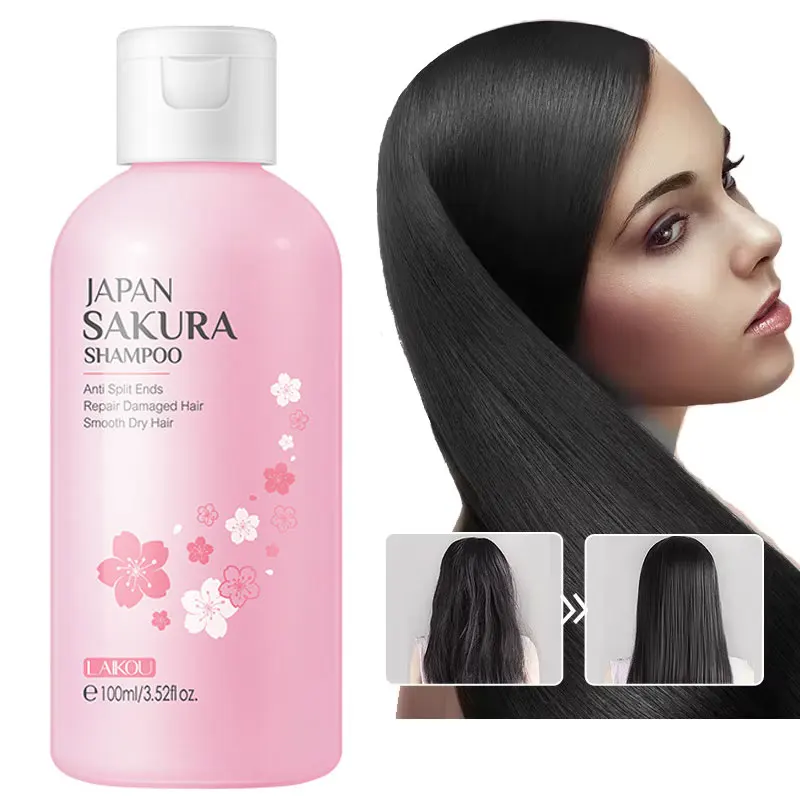 LAIKOU Japan Sakura Shampoo Reparatur Beschädigt Haar Feuchtigkeits Nährende Anti Schuppen Öl Control Shampoos Haar Reinigung Pflege