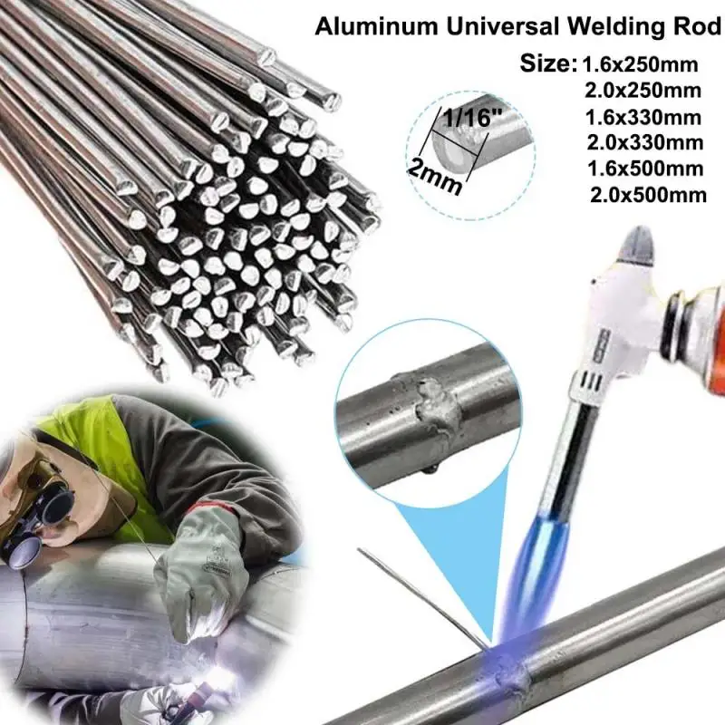 

5-10Pcs Low Temperature Easy Melt Aluminum Core Welding Rod Cored Wire Rod Solder No Need Solder Weld Bar for Propane Torch